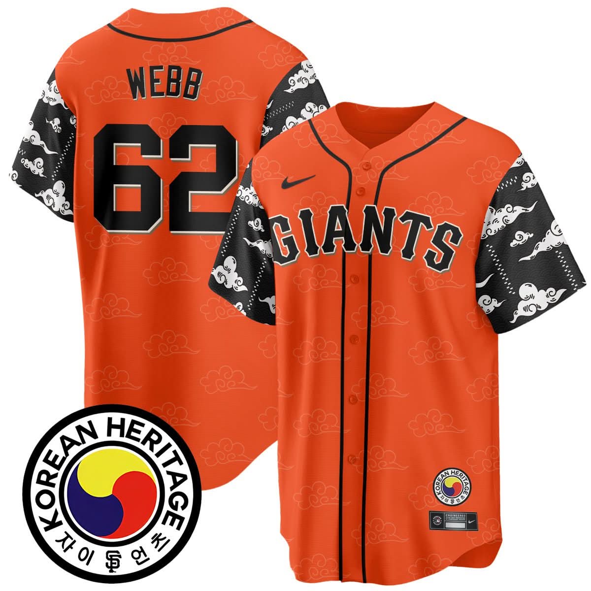 Men's San Francisco Giants Korean Heritage Jersey - All Stitched
