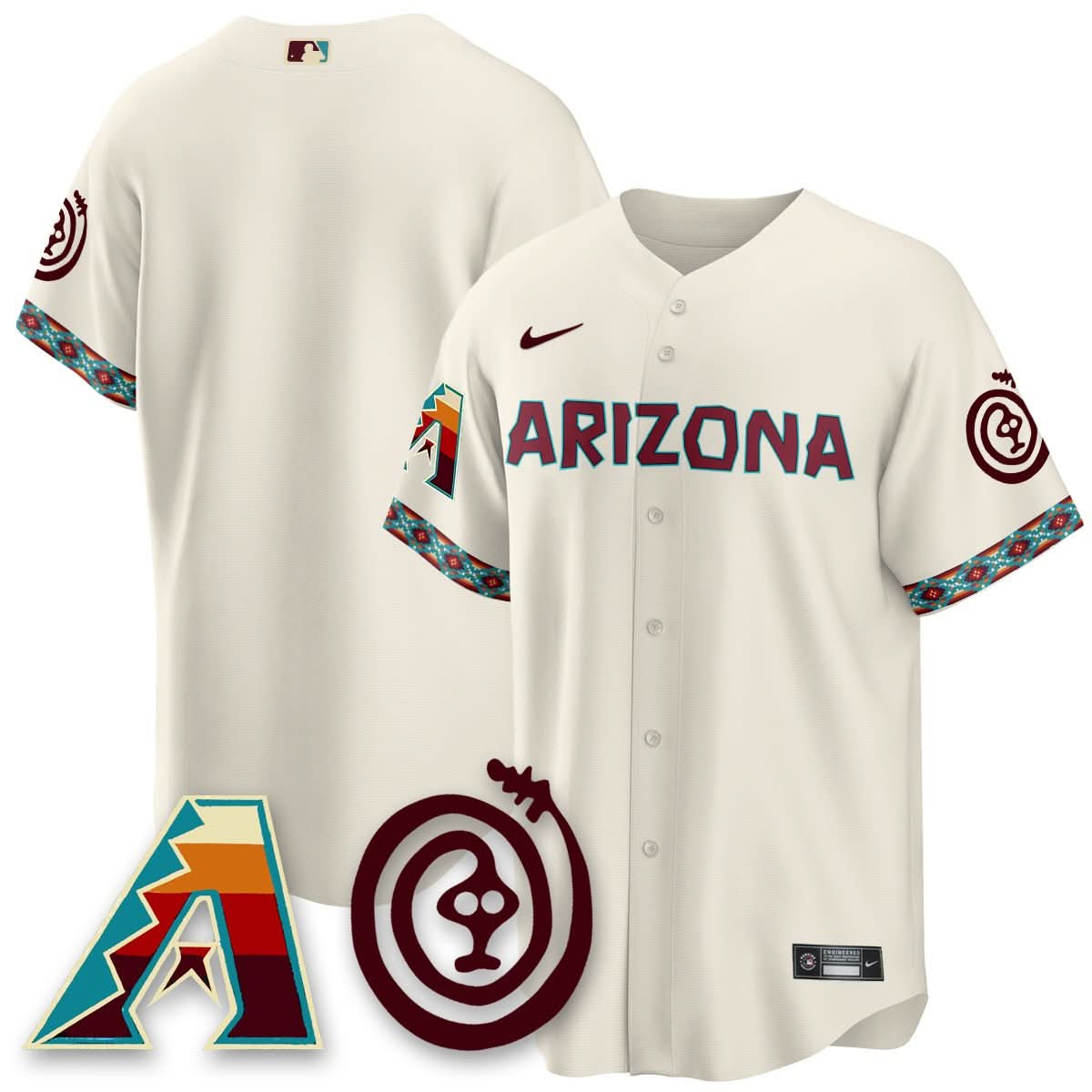 Men's Arizona Diamondbacks City Connect Concept Jersey V2 - All Stitched