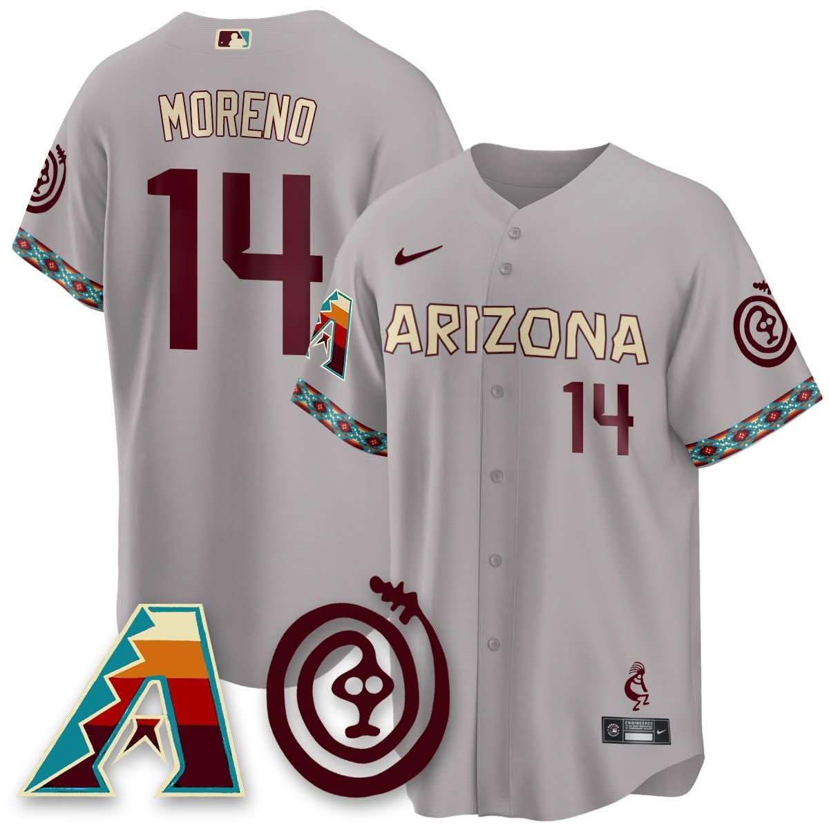 Men's Arizona Diamondbacks City Connect Concept Jersey V2 - All Stitched
