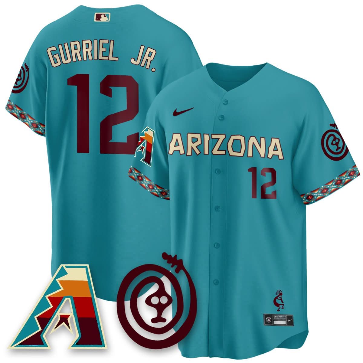 Men's Arizona Diamondbacks City Connect Concept Jersey V2 - All Stitched