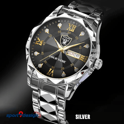 Las Vegas Raiders - American Football Men Luxury Hand Watch All Team Custom Any Name Gift For Fan - Limited Edition