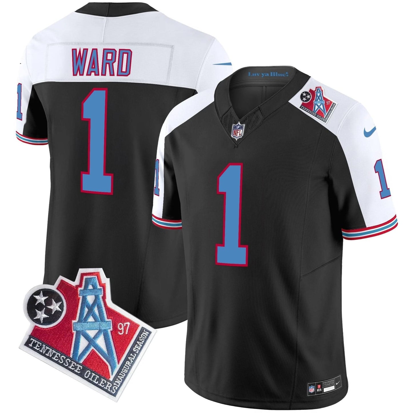 Men's Titans 1997 Throwback Vapor Limited Jersey - All Stitched