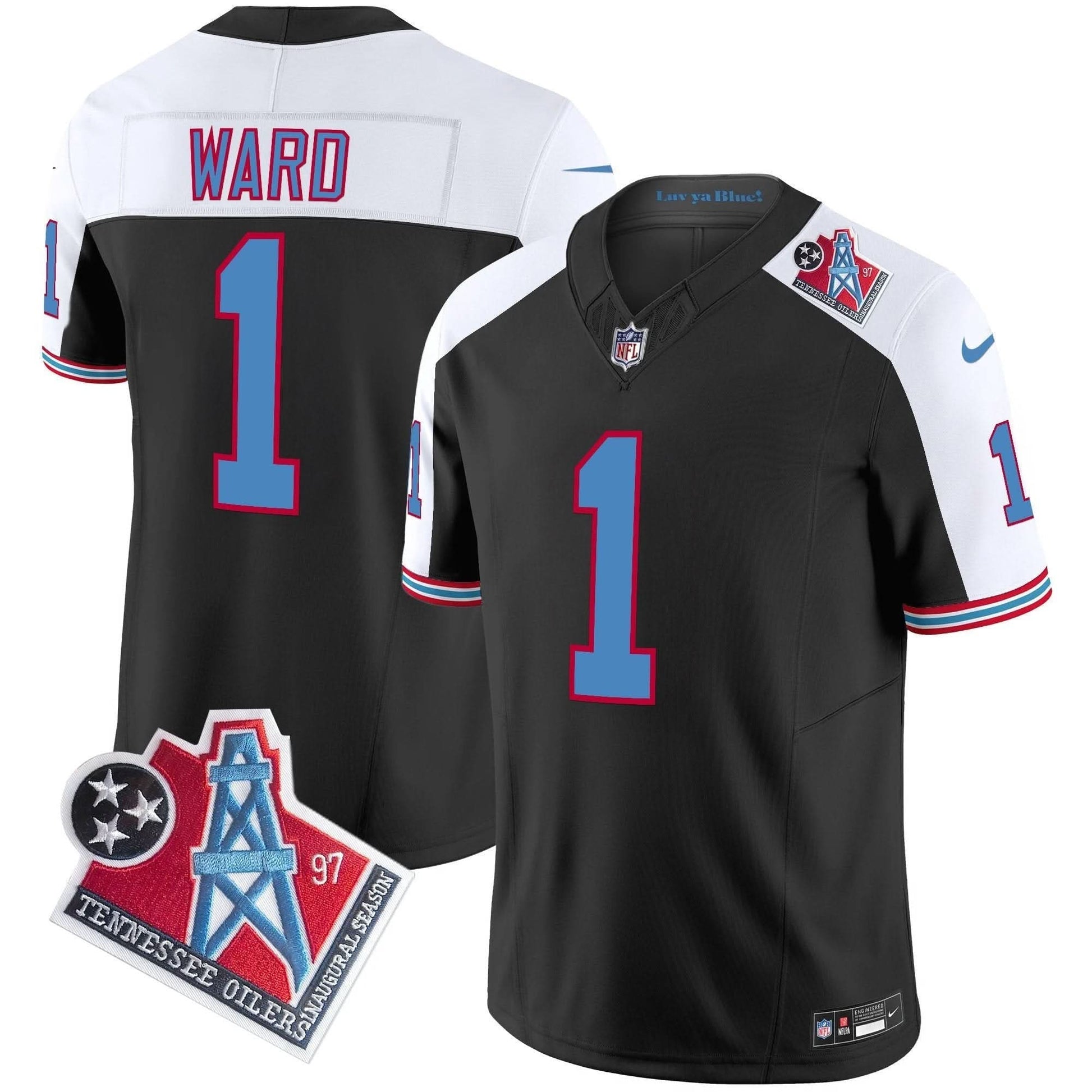 Men's Titans 1997 Throwback Vapor Limited Jersey - All Stitched