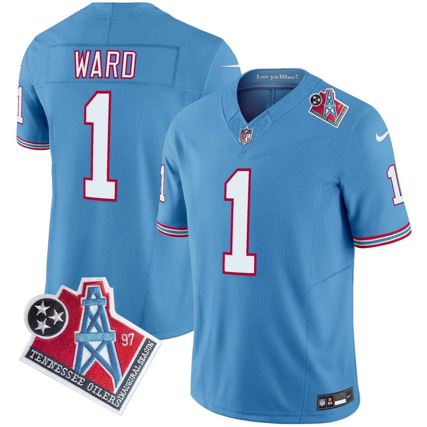 Men's Titans 1997 Throwback Vapor Limited Jersey - All Stitched