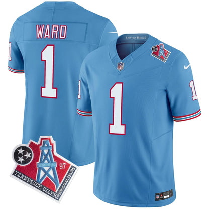 Men's Titans 1997 Throwback Vapor Limited Jersey - All Stitched