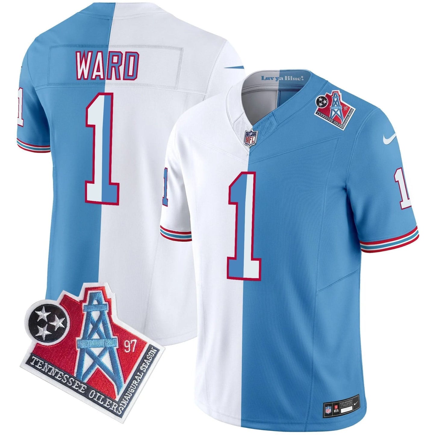 Men's Titans 1997 Throwback Vapor Limited Jersey - All Stitched