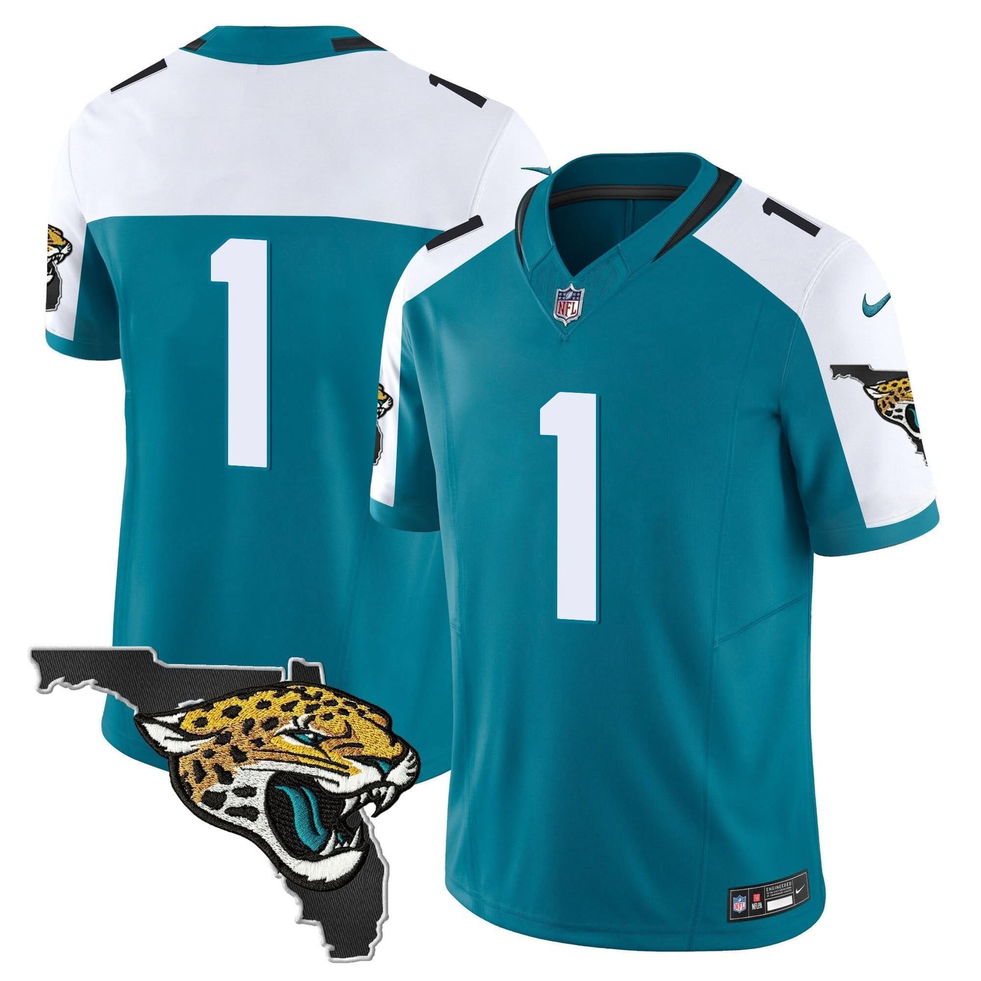 Men's Jacksonville Jaguars Florida Patch Vapor Jersey - All Stitched