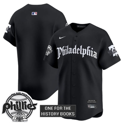 Men's Phillies 'Retro Newspaper Edition' Vapor Premier Limited Jersey - All Stitched