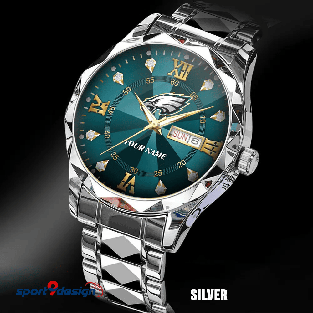 Philadelphia Eagles - American Football Men Luxury Hand Watch All Team Custom Any Name Gift For Fan - Limited Edition