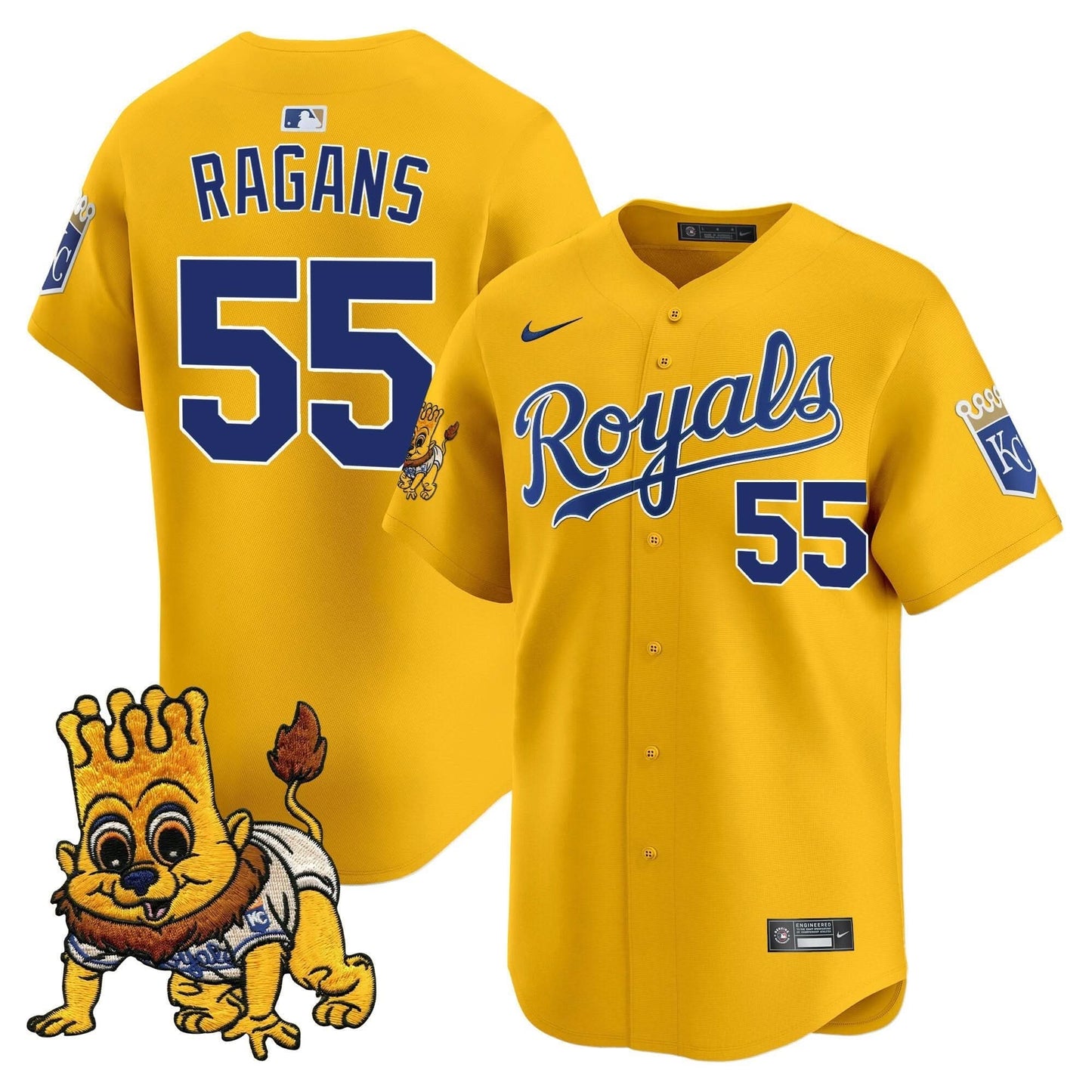 Men's Kansas City Royals Sluggerrr Patch Vapor Premier Limited Jersey - All Stitched