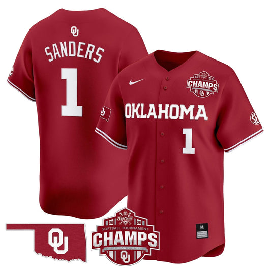 Oklahoma Sooners 2025 SEC Softball Conference Tournament Champions Patch Vapor Premier Limited Jersey - All Stitched