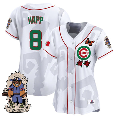 Women's 2025 Chicago Cubs Mexican Heritage Vapor Premier Limited Jersey - Stitched