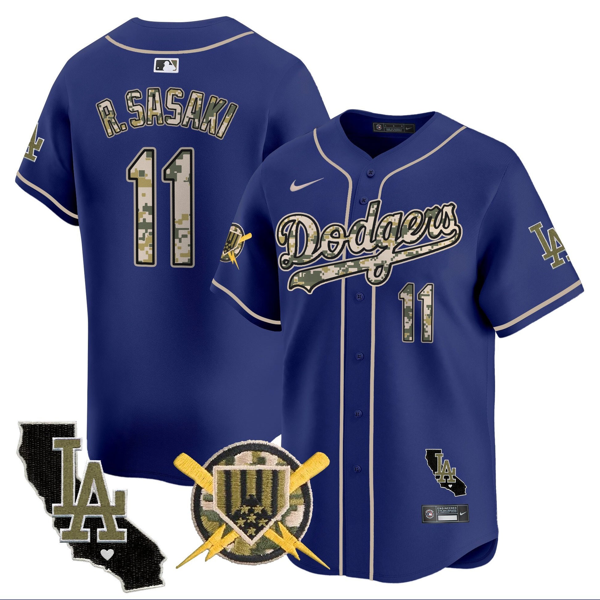 Dodgers Armed Forces Day Vapor Premier Limited Jersey - All Stitched