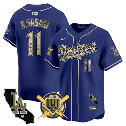 Dodgers Armed Forces Day Vapor Premier Limited Jersey - All Stitched