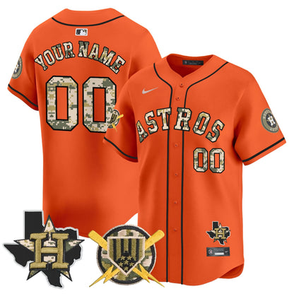 Astros Armed Forces Day Vapor Premier Limited Custom Jersey V2 - All Stitched