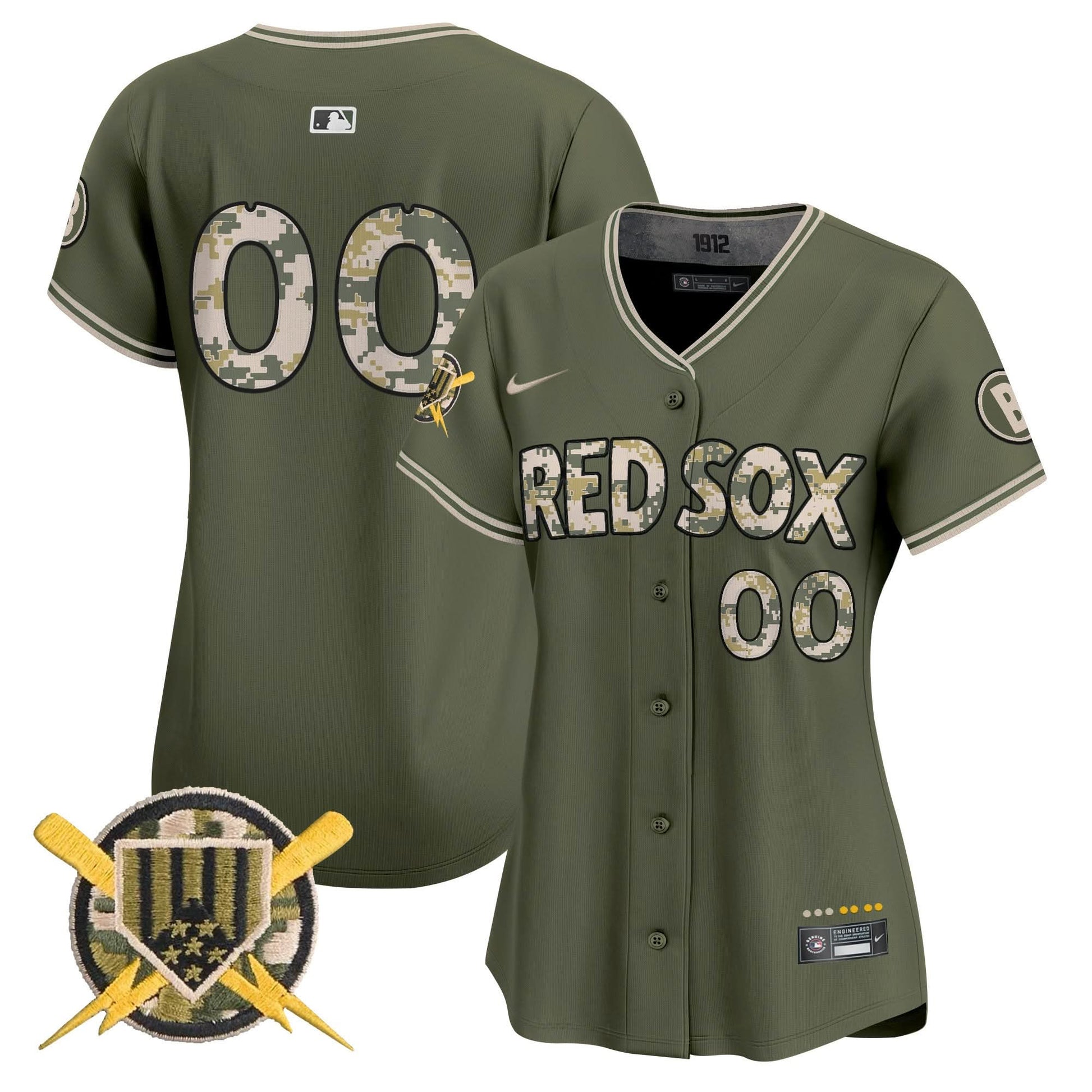 Boston Red Sox Armed Forces Day Vapor Premier Limited Custom Jersey - All Stitched