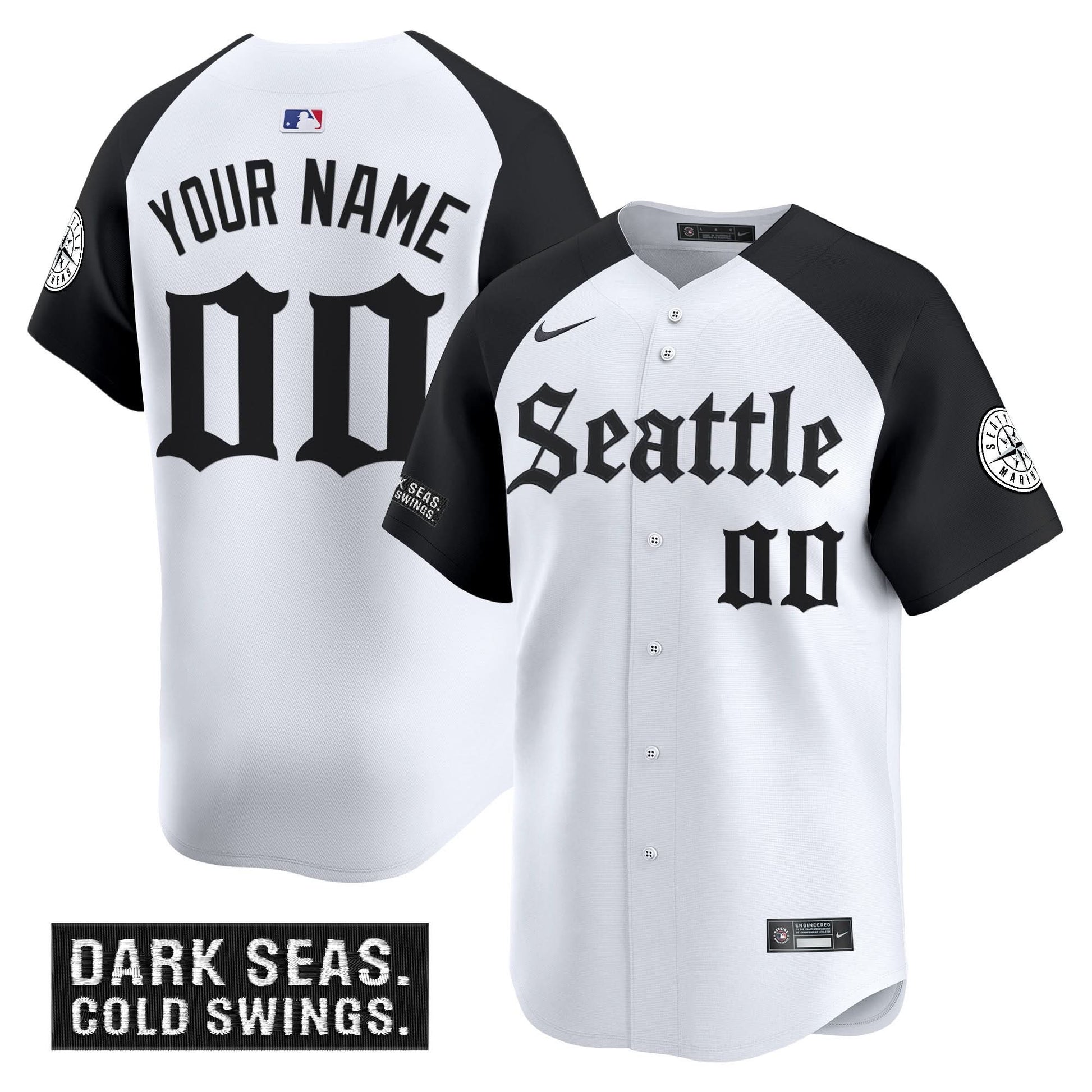Seattle Mariners 'Deep Sea Gothic Edition' Vapor Premier Limited Custom Jersey - All Stitched