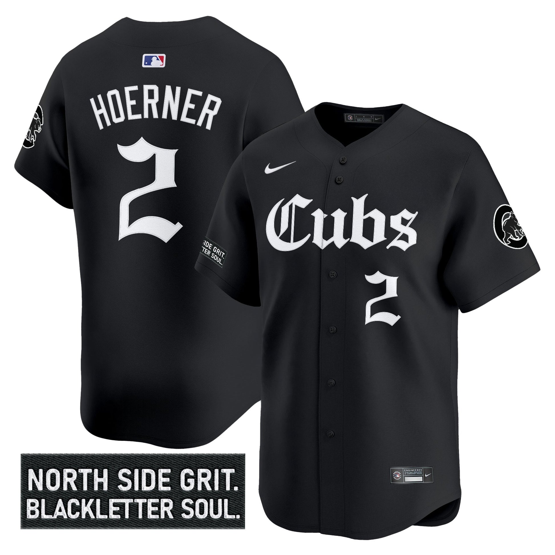 Men's Chicago Cubs 'Gothic North Side Edition' Vapor Premier Limited Jersey - All Stitched