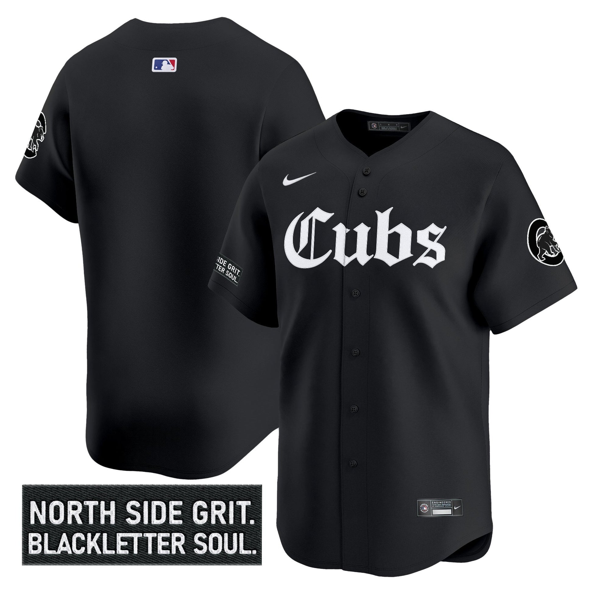 Men's Chicago Cubs 'Gothic North Side Edition' Vapor Premier Limited Jersey - All Stitched