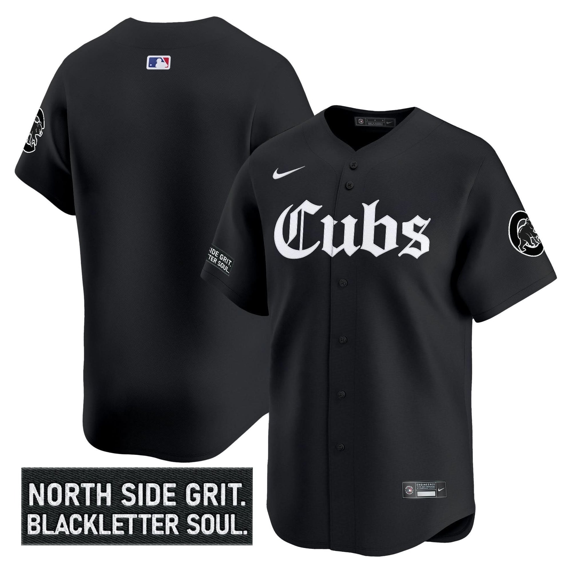 Men's Chicago Cubs 'Gothic North Side Edition' Vapor Premier Limited Jersey - All Stitched
