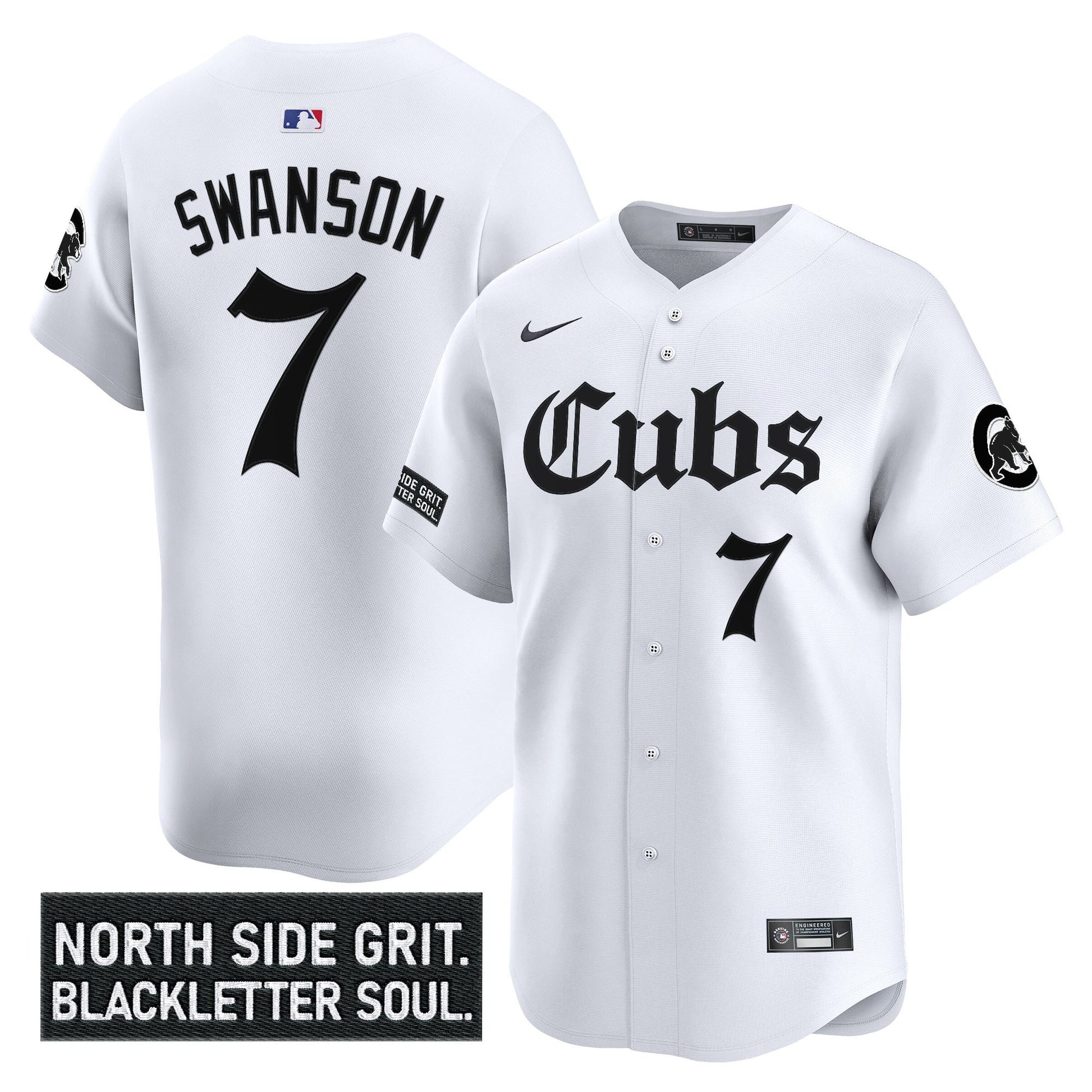 Men's Chicago Cubs 'Gothic North Side Edition' Vapor Premier Limited Jersey - All Stitched