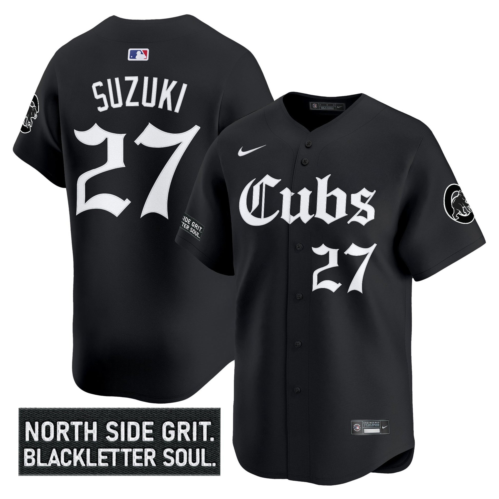 Men's Chicago Cubs 'Gothic North Side Edition' Vapor Premier Limited Jersey - All Stitched
