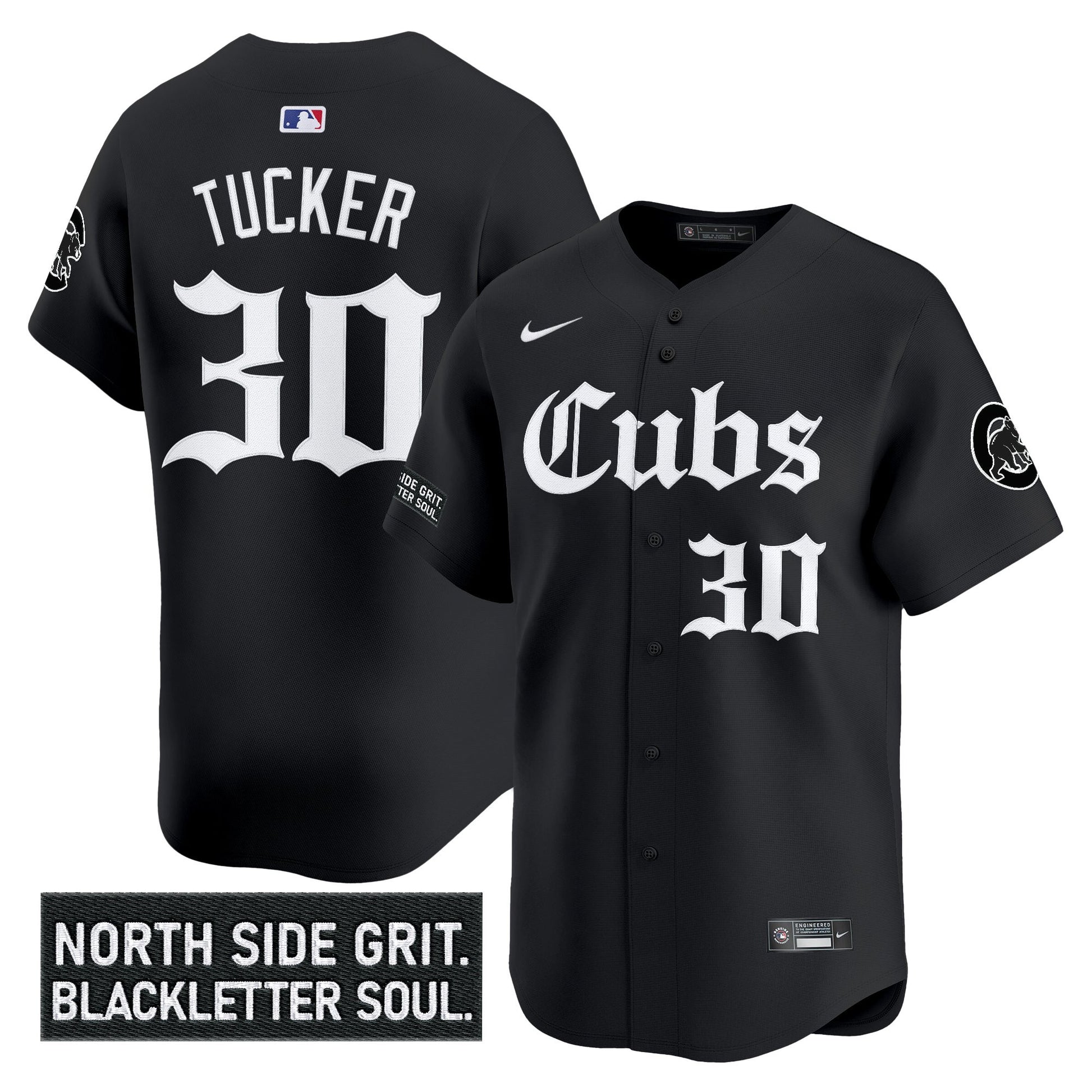Men's Chicago Cubs 'Gothic North Side Edition' Vapor Premier Limited Jersey - All Stitched
