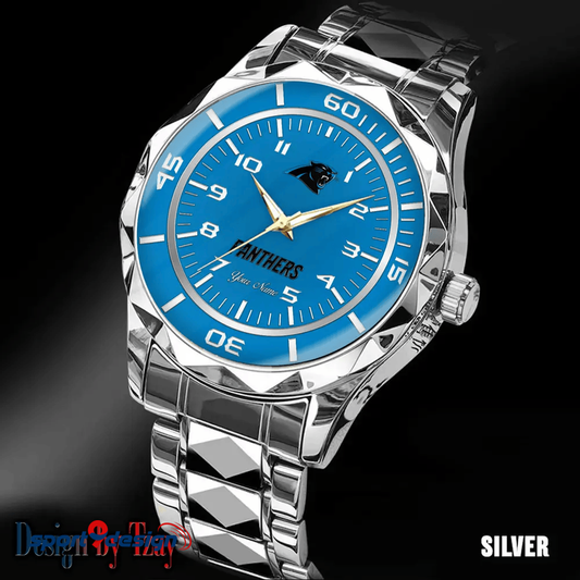 Carolina Panthers Best Dad Ever Luxury Diamond Men Watch Father's Day Gift