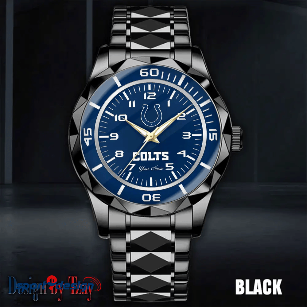 Indianapolis Colts Best Dad Ever Luxury Diamond Men Watch Father's Day Gift