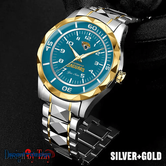 Jacksonville Jaguars Best Dad Ever Luxury Diamond Men Watch Father's Day Gift
