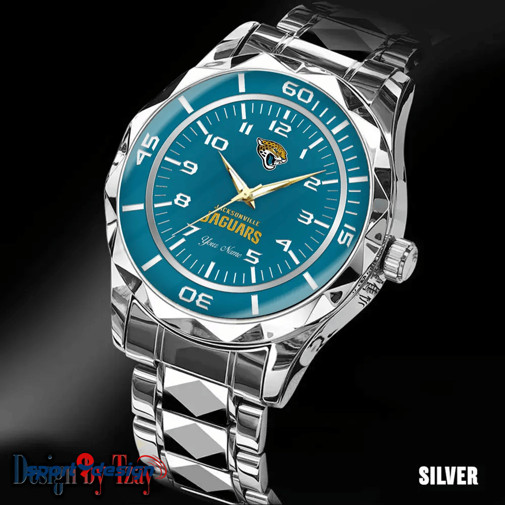 Jacksonville Jaguars Best Dad Ever Luxury Diamond Men Watch Father's Day Gift