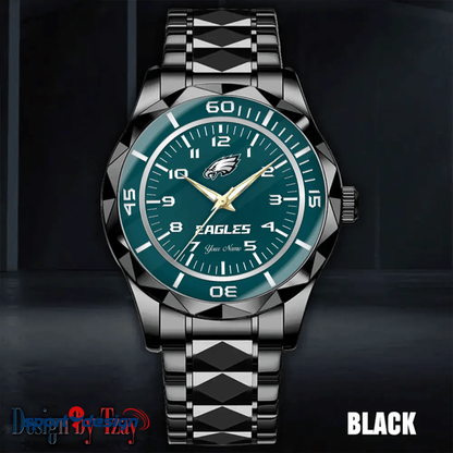 Philadelphia Eagles Best Dad Ever Luxury Diamond Men Watch Father's Day Gift