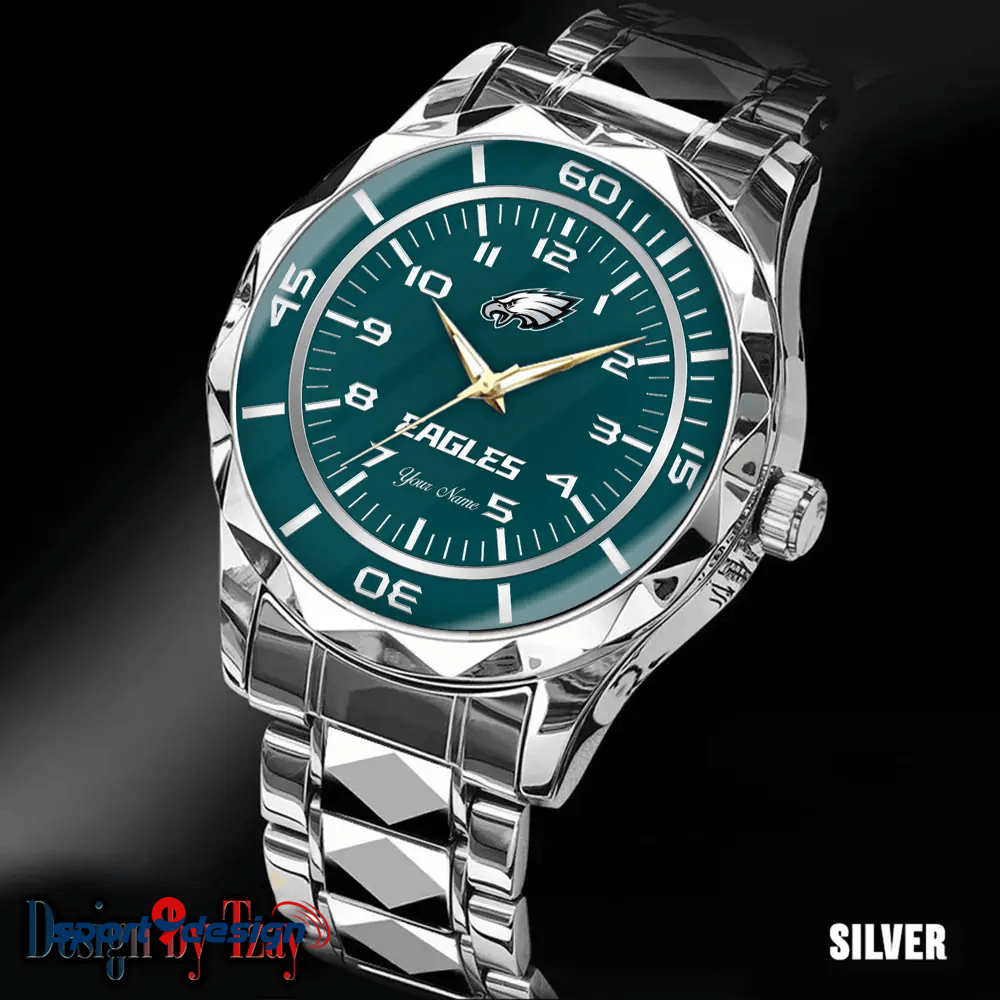 Philadelphia Eagles Best Dad Ever Luxury Diamond Men Watch Father's Day Gift