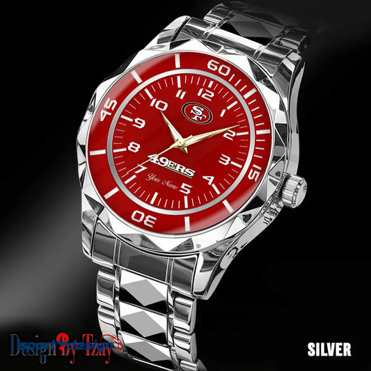 San Francisco 49ers Best Dad Ever Luxury Diamond Men Watch Father's Day Gift
