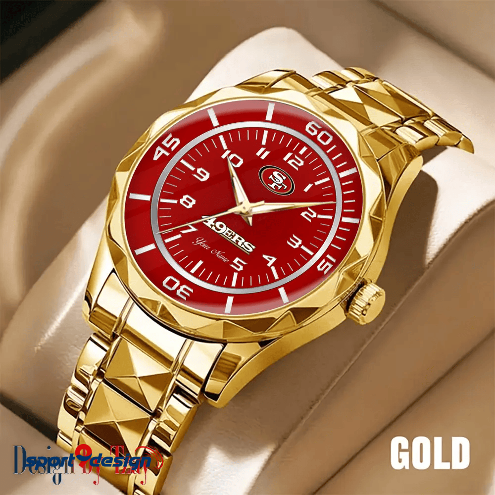 San Francisco 49ers Best Dad Ever Luxury Diamond Men Watch Father's Day Gift