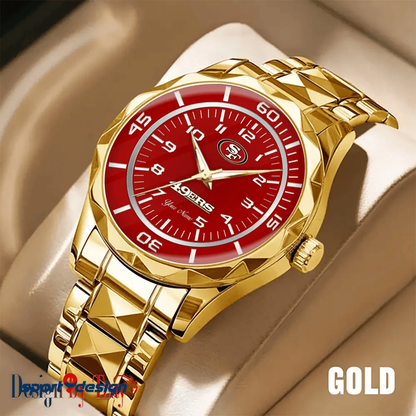 San Francisco 49ers Best Dad Ever Luxury Diamond Men Watch Father's Day Gift