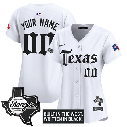 Texas Rangers 'Gothic Frontier Edition' Vapor Premier Limited Custom Jersey - All Stitched