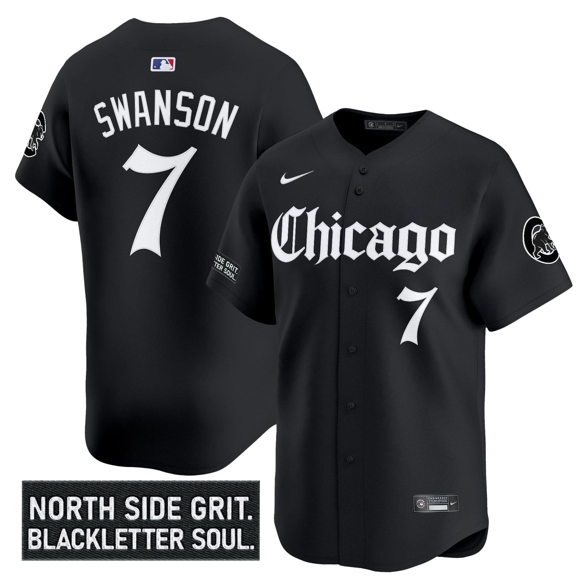 Men's Chicago Cubs 'Gothic North Side Edition' Vapor Premier Limited Jersey V2 - All Stitched
