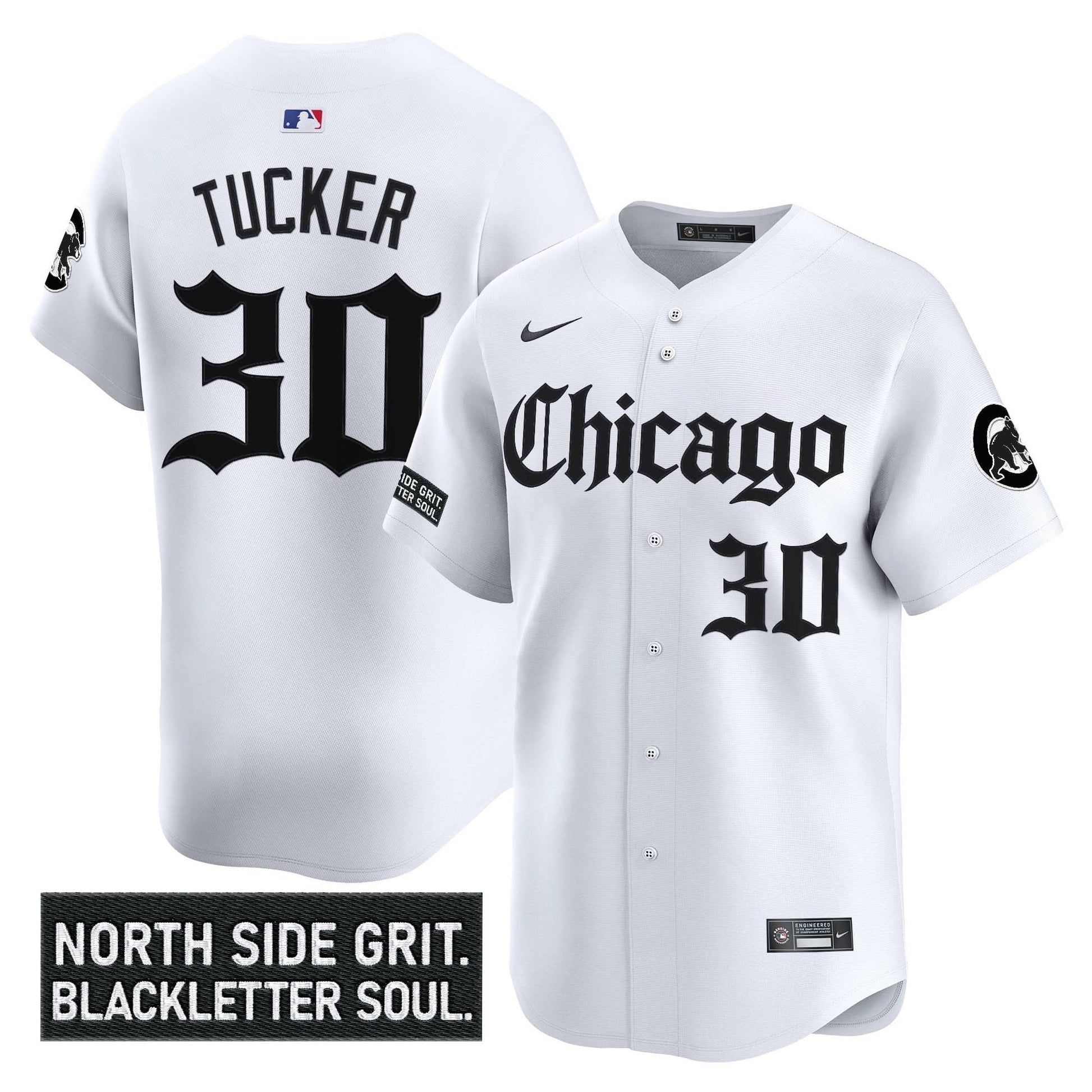 Men's Chicago Cubs 'Gothic North Side Edition' Vapor Premier Limited Jersey V2 - All Stitched