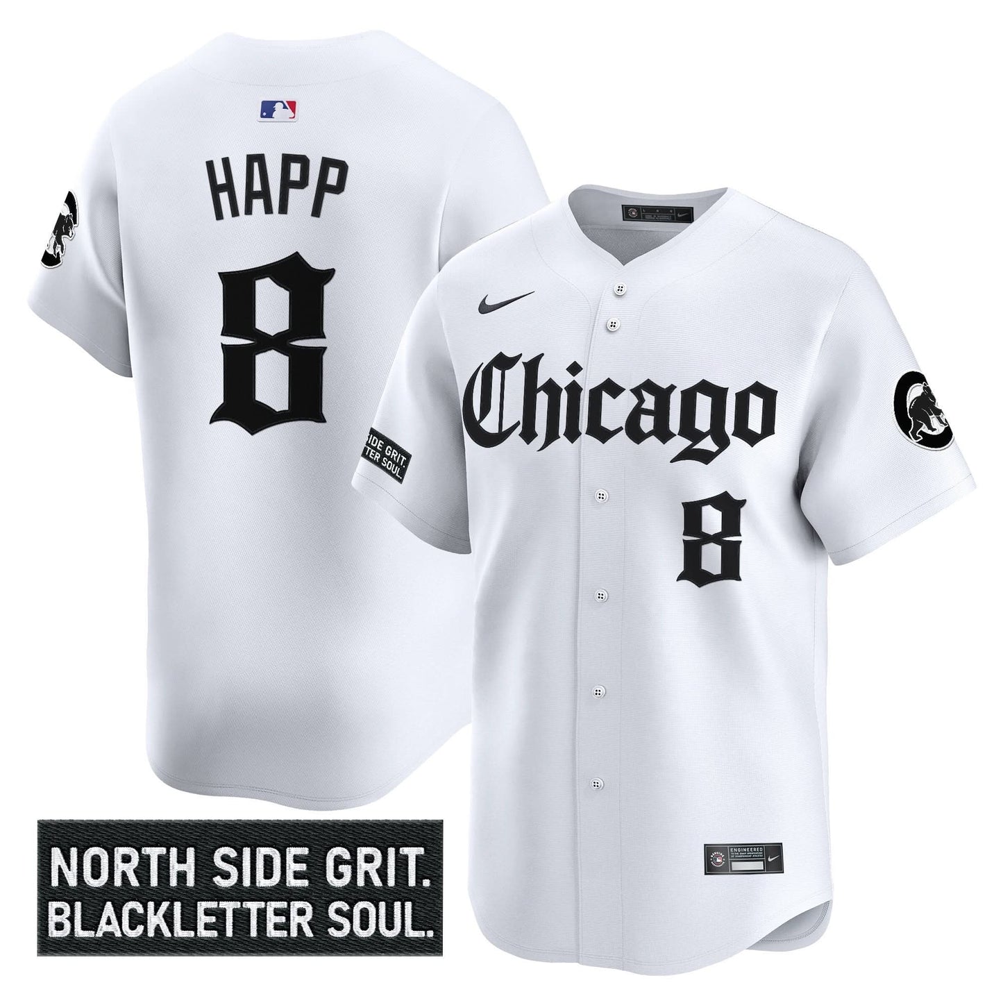 Men's Chicago Cubs 'Gothic North Side Edition' Vapor Premier Limited Jersey V2 - All Stitched