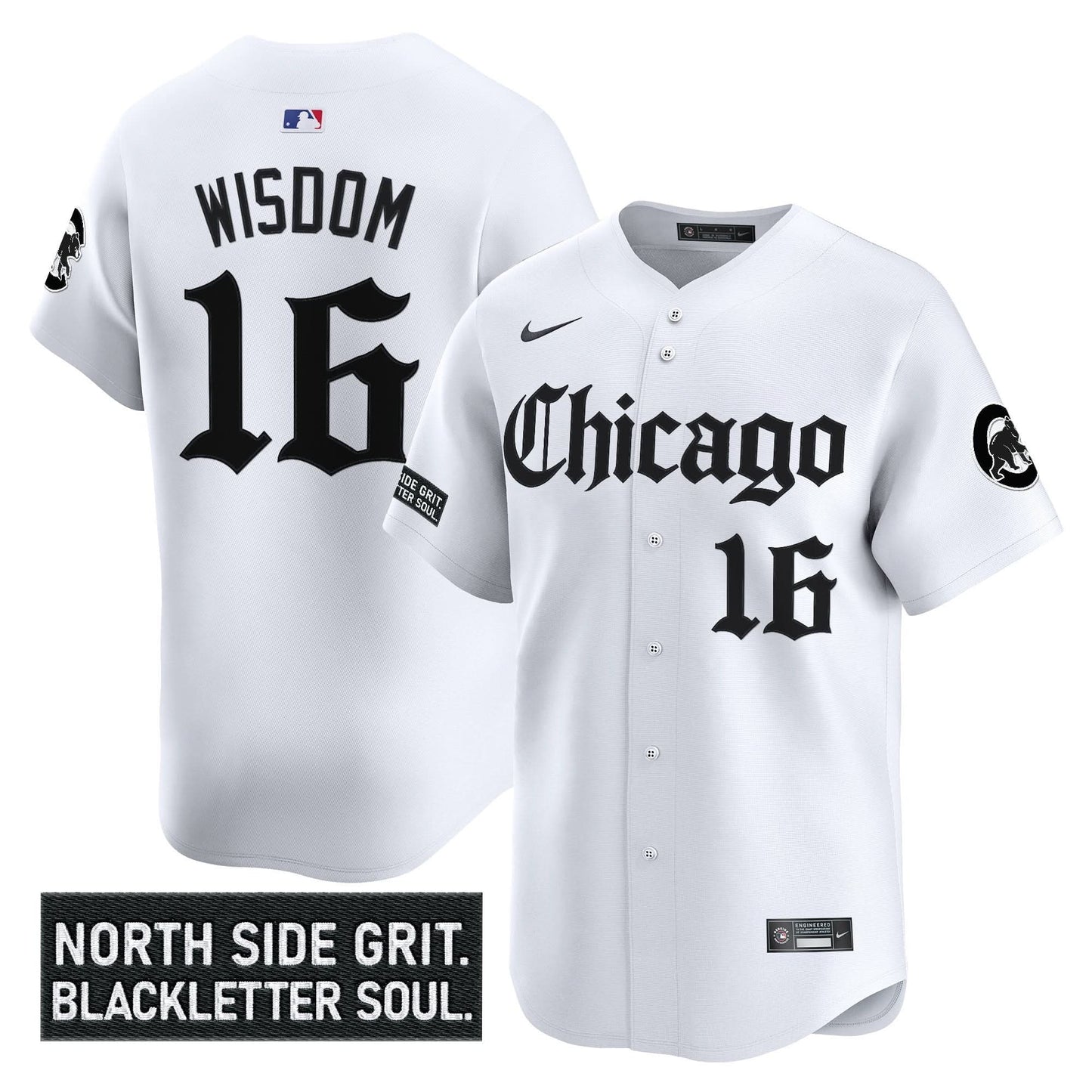 Men's Chicago Cubs 'Gothic North Side Edition' Vapor Premier Limited Jersey V2 - All Stitched