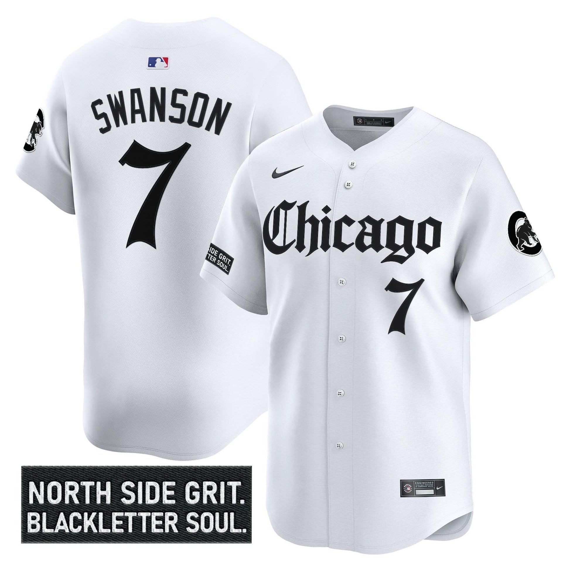 Men's Chicago Cubs 'Gothic North Side Edition' Vapor Premier Limited Jersey V2 - All Stitched