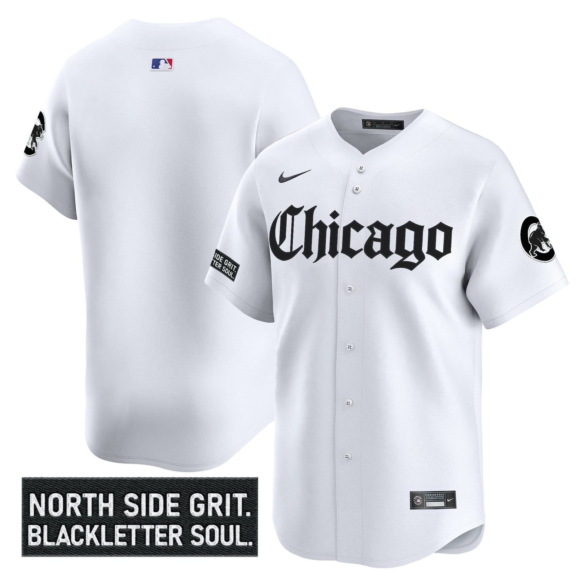 Men's Chicago Cubs 'Gothic North Side Edition' Vapor Premier Limited Jersey V2 - All Stitched
