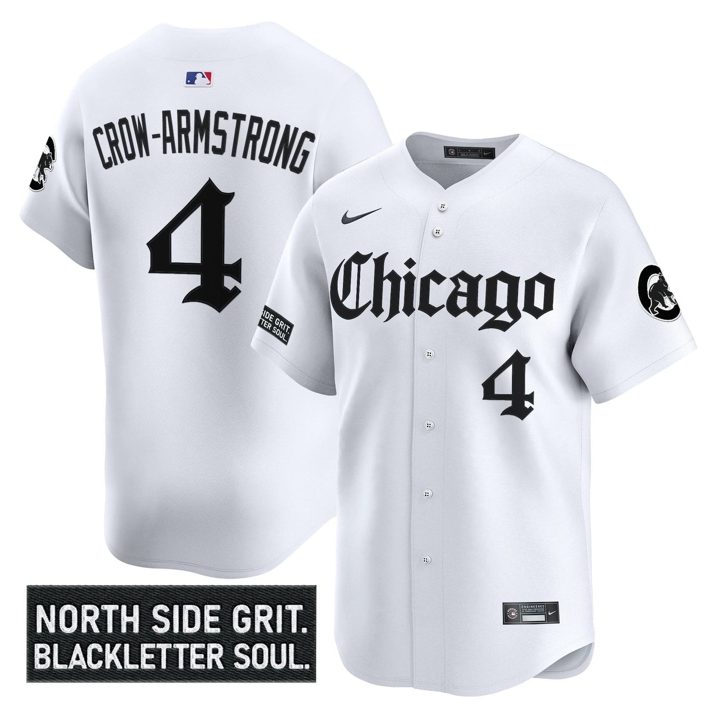Men's Chicago Cubs 'Gothic North Side Edition' Vapor Premier Limited Jersey V2 - All Stitched