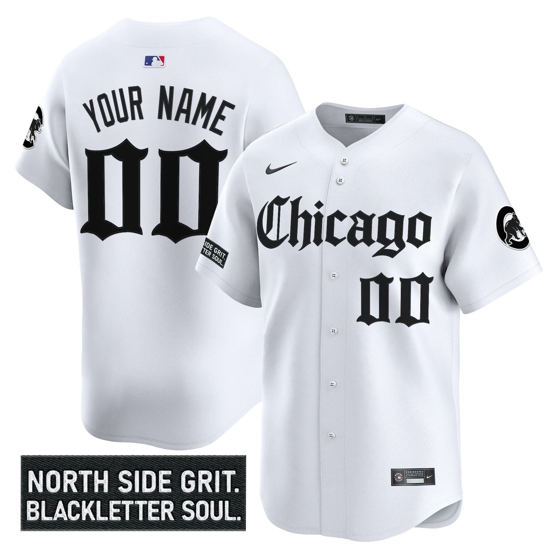 Chicago Cubs 'Gothic North Side Edition' Vapor Premier Limited Custom Jersey V2 - All Stitched