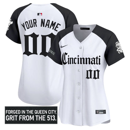 Cincinnati Reds 'Gothic Queen City Edition' Vapor Premier Limited Custom Jersey - All Stitched