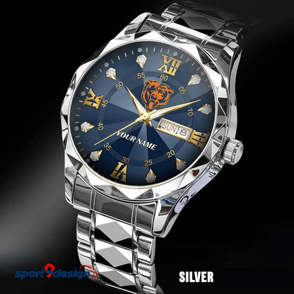 Chicago Bears - American Football Men Luxury Hand Watch All Team Custom Any Name Gift For Fan - Limited Edition