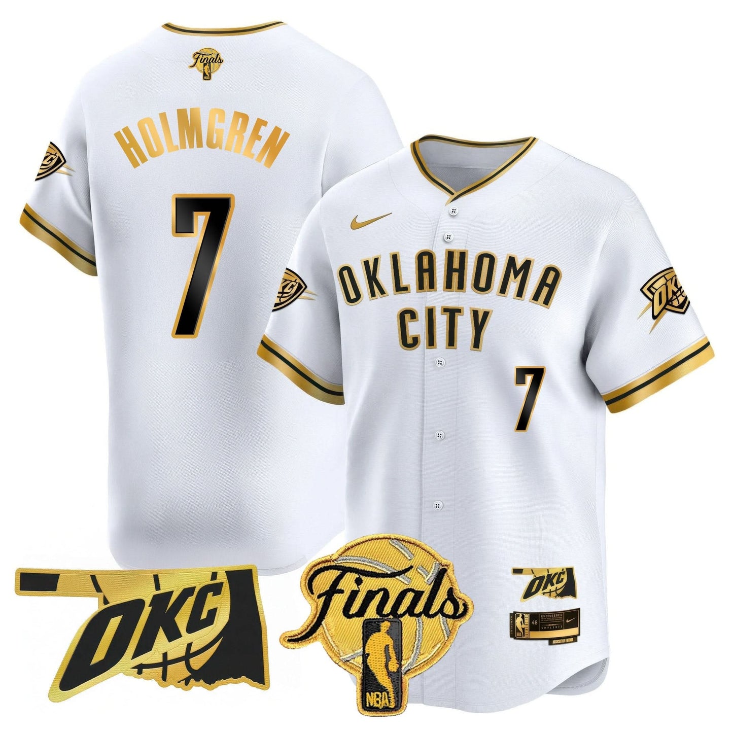 Oklahoma City Thunder Baseball Jersey - Final Patch - All Stitched