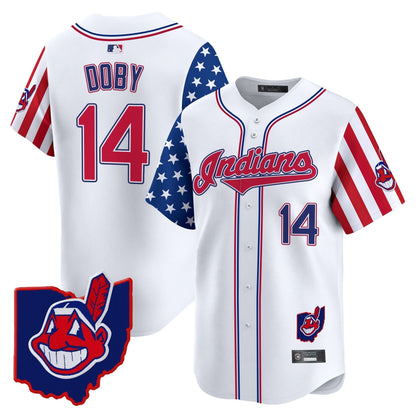 Men's Cleveland Indians 2025 Independence Day Vapor Premier Limited Jersey - All Stitched