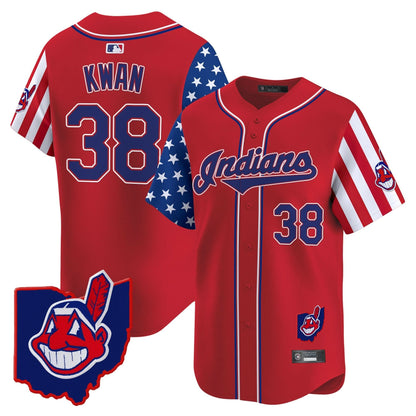 Men's Cleveland Indians 2025 Independence Day Vapor Premier Limited Jersey - All Stitched